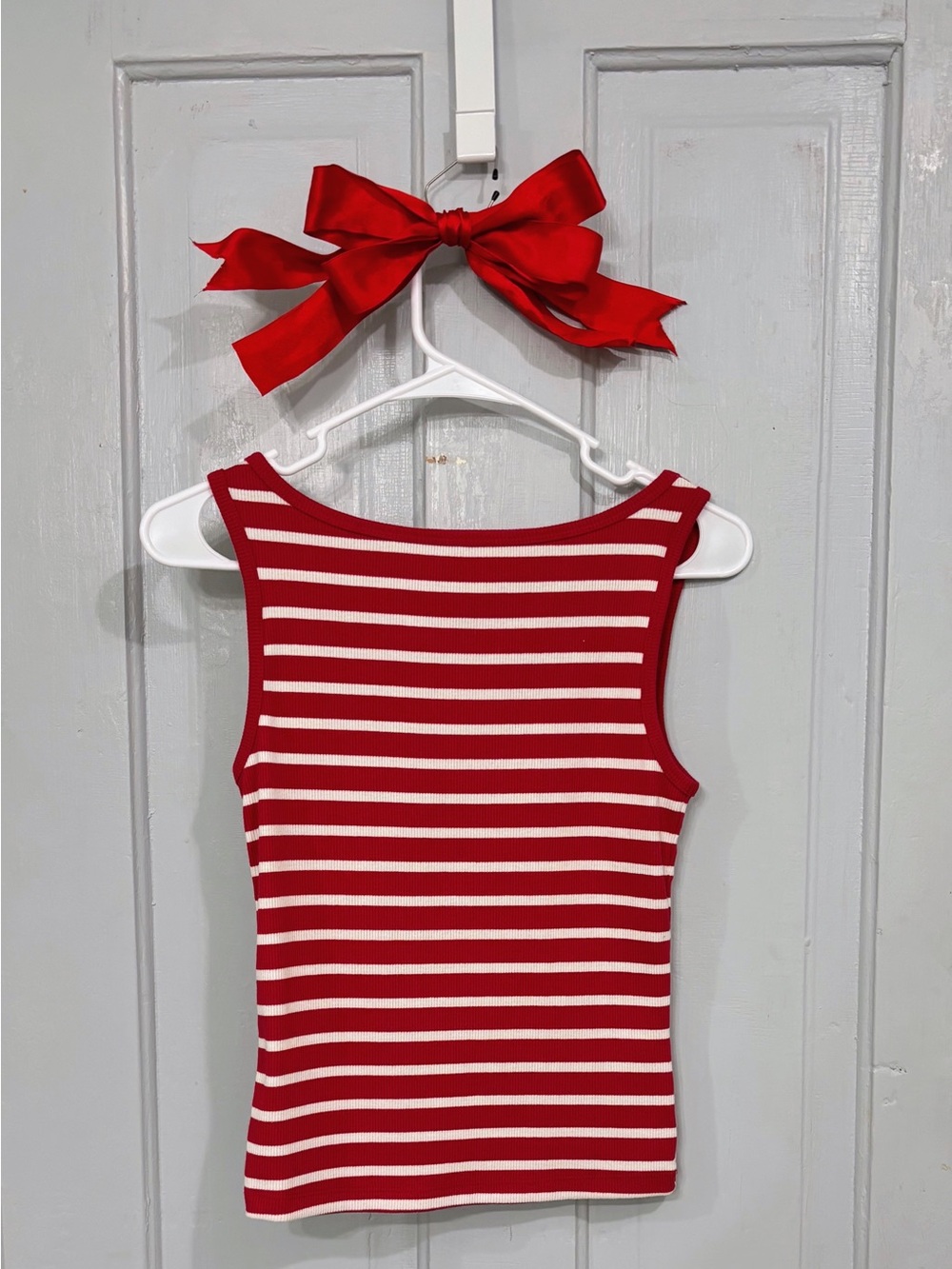 Wild Fable Size S Striped Tank Top Red White Casual Summer Crop Top